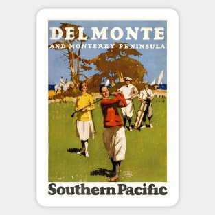 Del Monte and Monterey Peninsula Vintage Poster 1927 Sticker